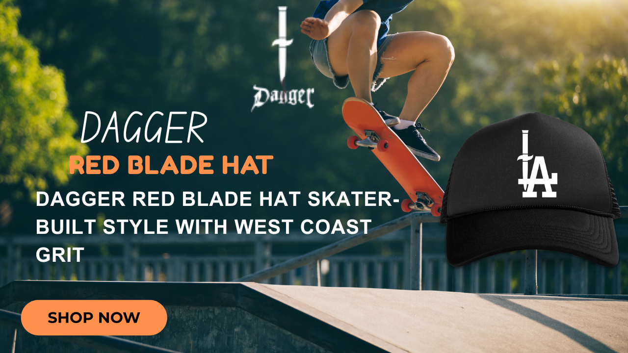 You are currently viewing Dagger Red Blade Hat Skater-Built Style with West Coast Grit