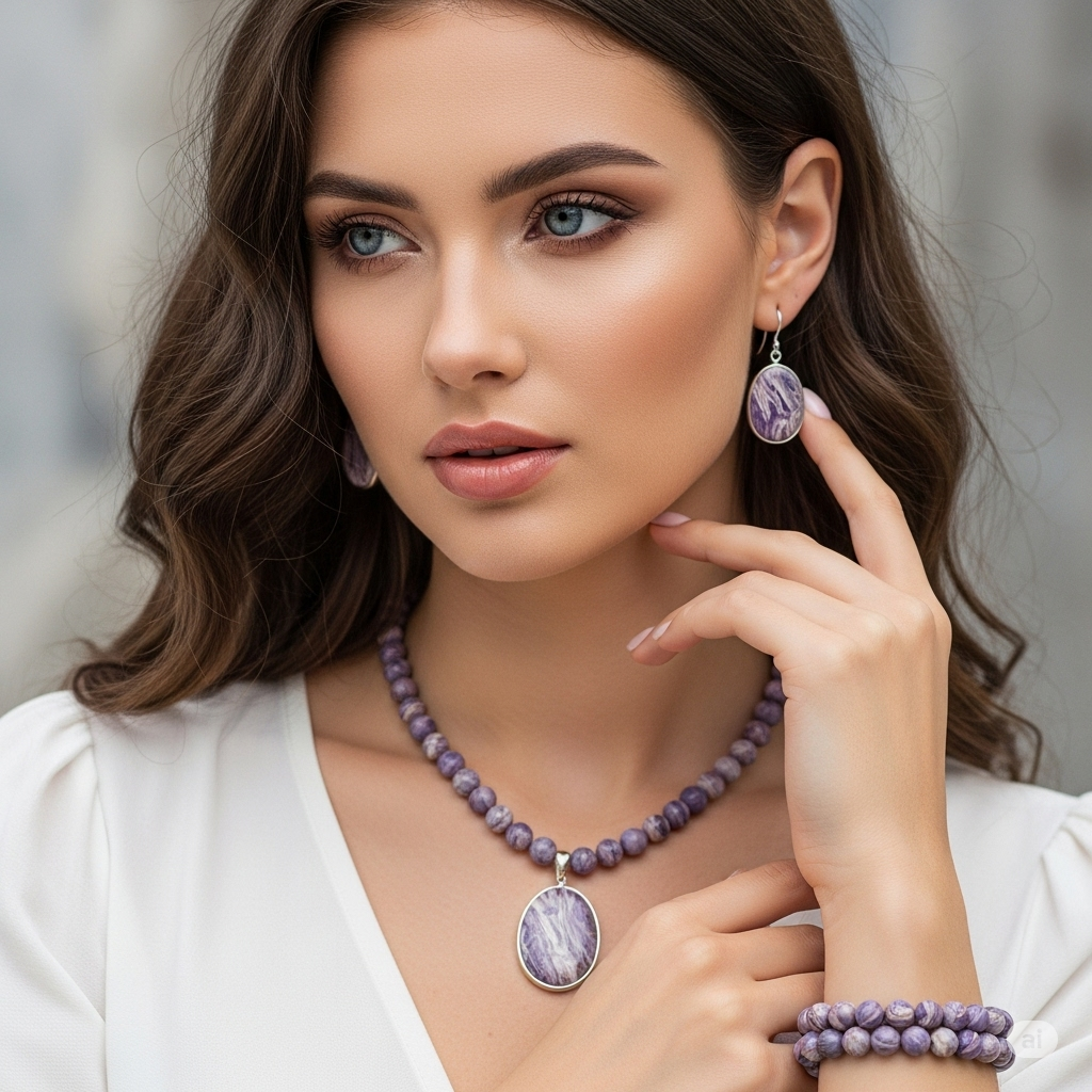 You are currently viewing Discover The Magic Of Charoite Jewelry: A Gemstone That Tells A Story