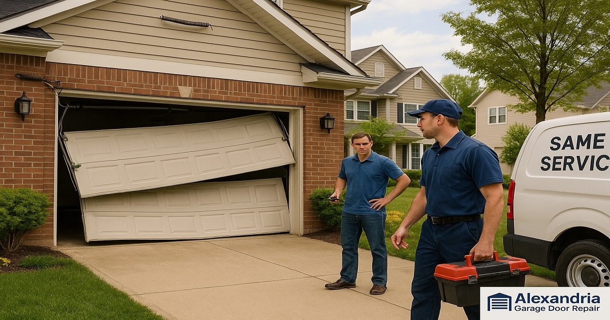 Read more about the article What Warning Signs Mean You Need Same Day Garage Door Repair in Alexandria?