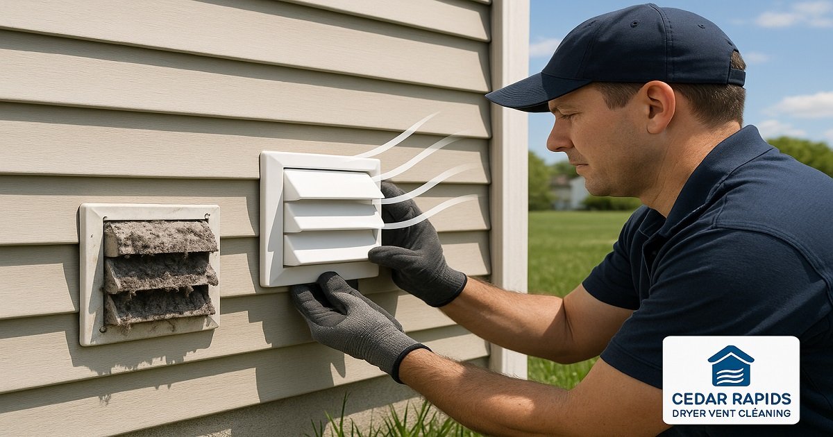 Read more about the article Why Professional Dryer Vent Cover Replacement Matters for Cedar Rapids Homes?