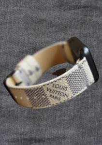 Read more about the article Apple Watch Band Repurposed Classic LV Monogram Damier Azur – Luxury Upcycled Style for Every Wrist