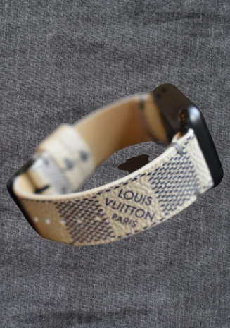 You are currently viewing Apple Watch Band Repurposed Classic LV Monogram Damier Azur – Luxury Upcycled Style for Every Wrist