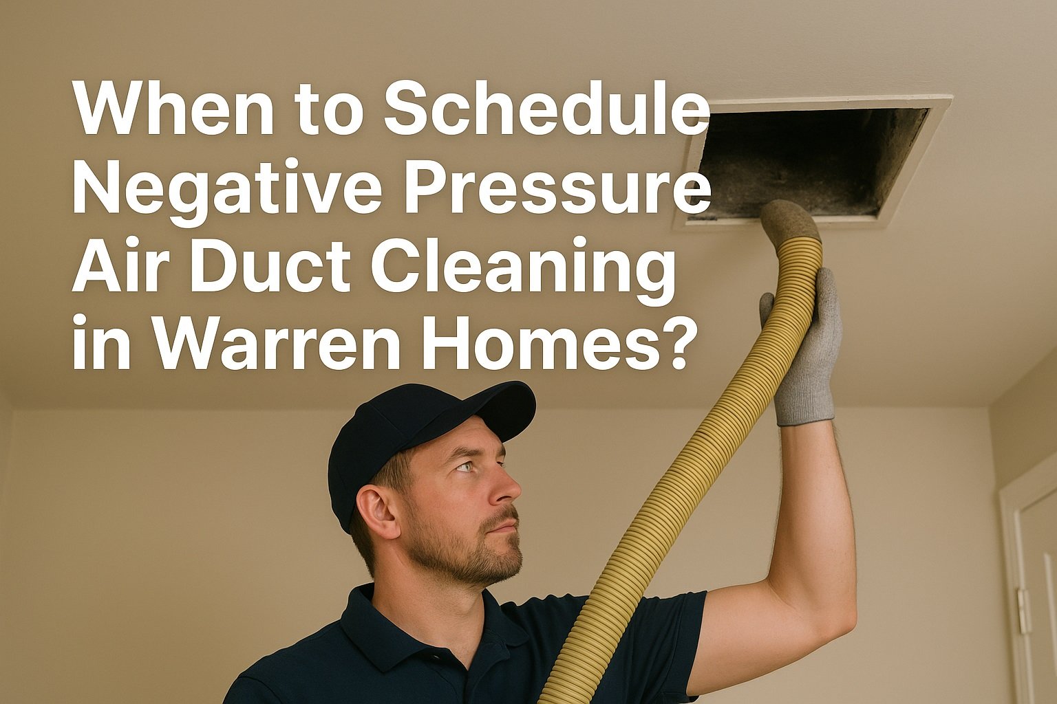 Read more about the article When to Schedule Negative Pressure Air Duct Cleaning in Warren Homes?