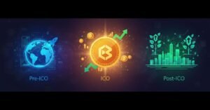 Read more about the article Pre-ICO, ICO, and Post-ICO Phases Explained in Detail