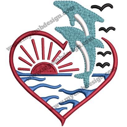 Read more about the article Artistic Heart Fish Embroidery Designs for Romantic Ocean Themes