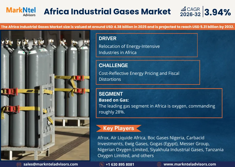 You are currently viewing Africa Industrial Gases Market Share, Size, Trends and Competitive Analysis 2026–2032
