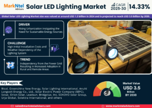 Read more about the article Solar LED Lighting Market Share, Size and Key Trends Forecast to 2030