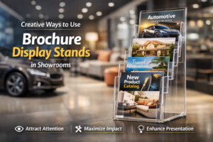 Read more about the article Creative Ways to Use Brochure Display Stands in Showrooms