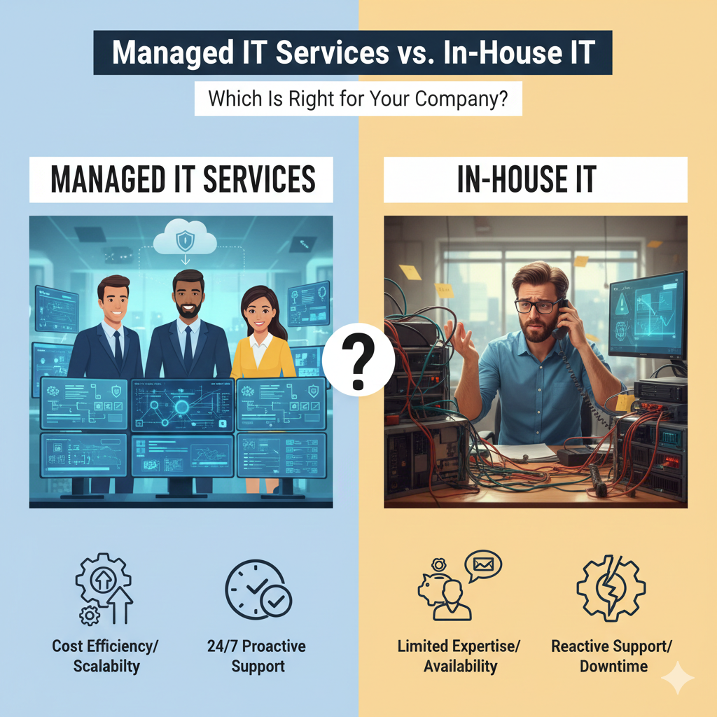 You are currently viewing Managed IT Services vs. In-House IT: Which Is Right for Your Company?