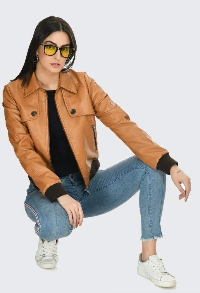 You are currently viewing Women Bomber Leather Jacket Timeless Style for Every Season: