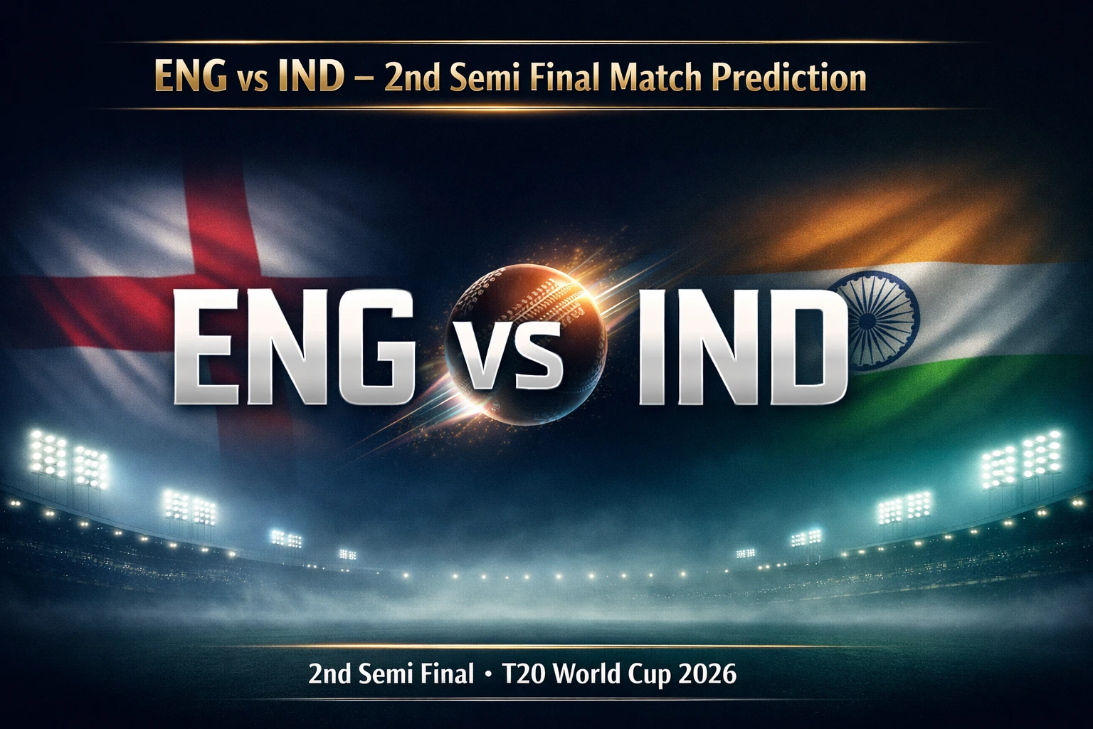 You are currently viewing ENG vs IND Match Prediction – T20 World Cup 2026 2nd Semi-Final Betting Tips