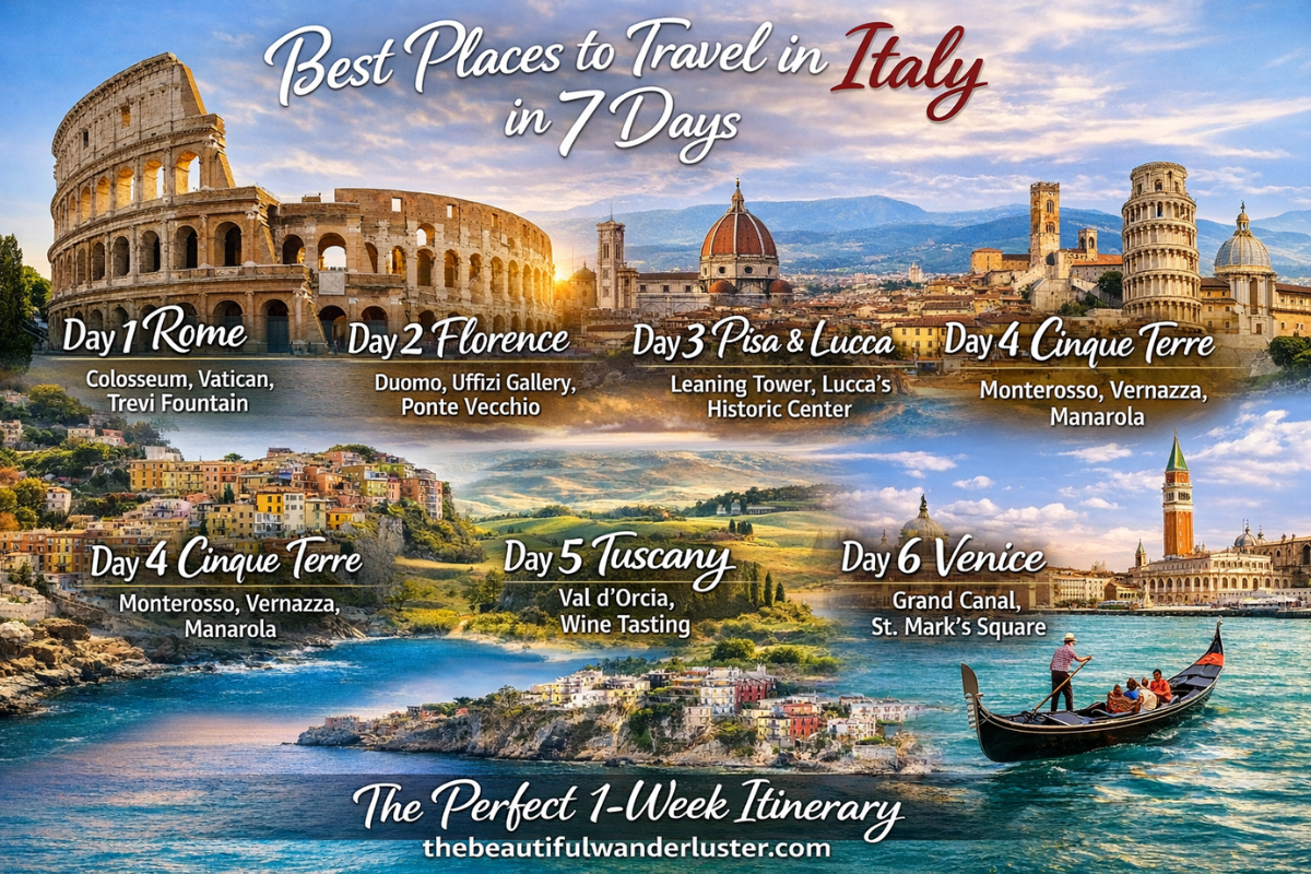 You are currently viewing Best Places to Travel in Italy in 7 Days Realistic Itinerary